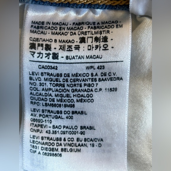 Sz 29 Womens Levis Ribcage Denim Shorts Super High Rise Waisted NWOT Button Fly - Picture 12 of 13